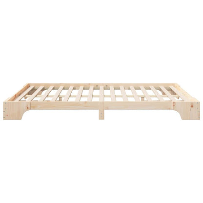 Bed Frame Brown 160 x 220 cm Solid Pine Wood