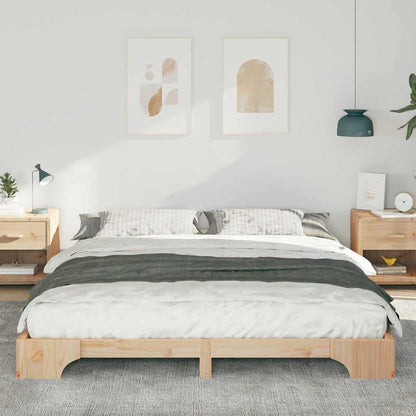 Bed Frame Brown 180 x 220 cm Solid Pine Wood