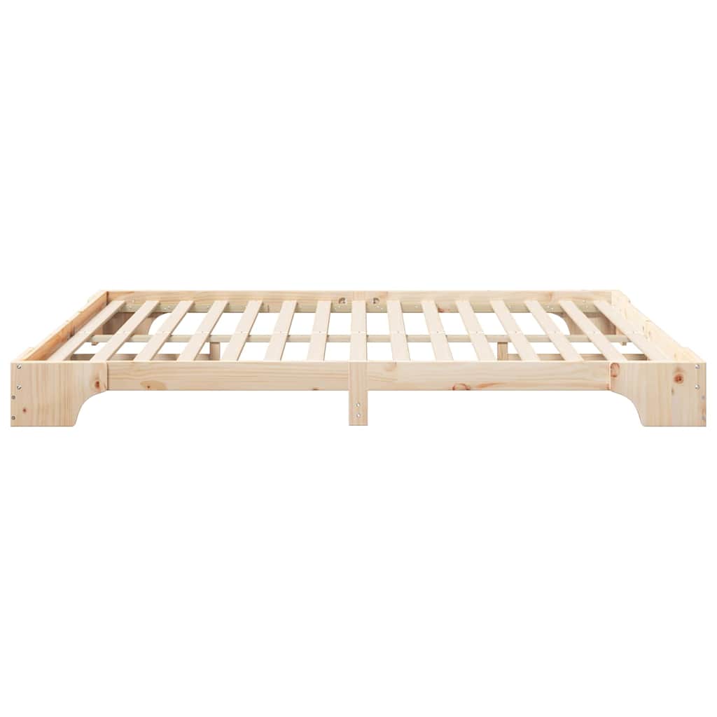 Bed Frame Brown 180 x 220 cm Solid Pine Wood