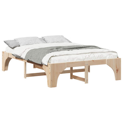 Bed Frame Brown 150 x 200 cm Solid Pine Wood