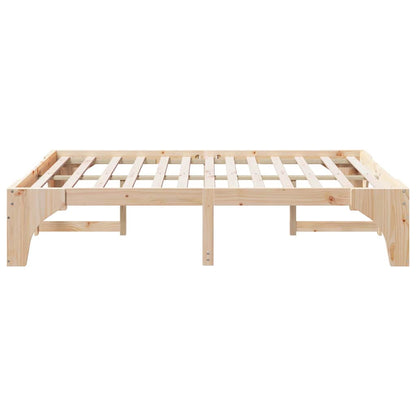 Bed Frame Brown 150 x 200 cm Solid Pine Wood
