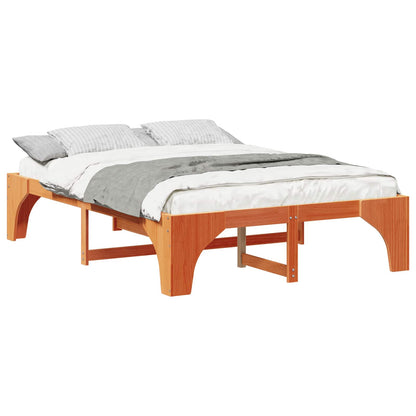 Bed Frame Brown 150 x 200 cm Solid Pine Wood