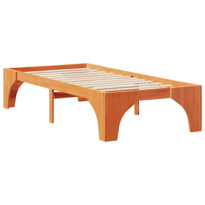 Bed Frame Brown 90 x 200 cm Solid Pine Wood