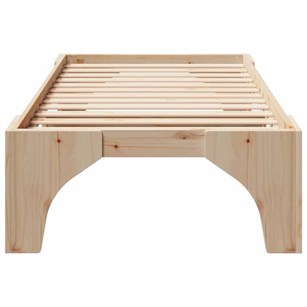 Bed Frame Brown 80 x 200 cm Solid Pine Wood