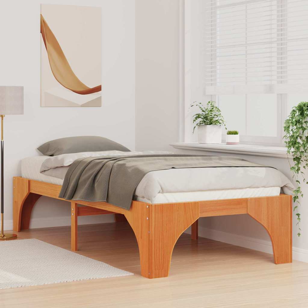 Bed Frame Brown 90 x 190 cm Solid Pine Wood