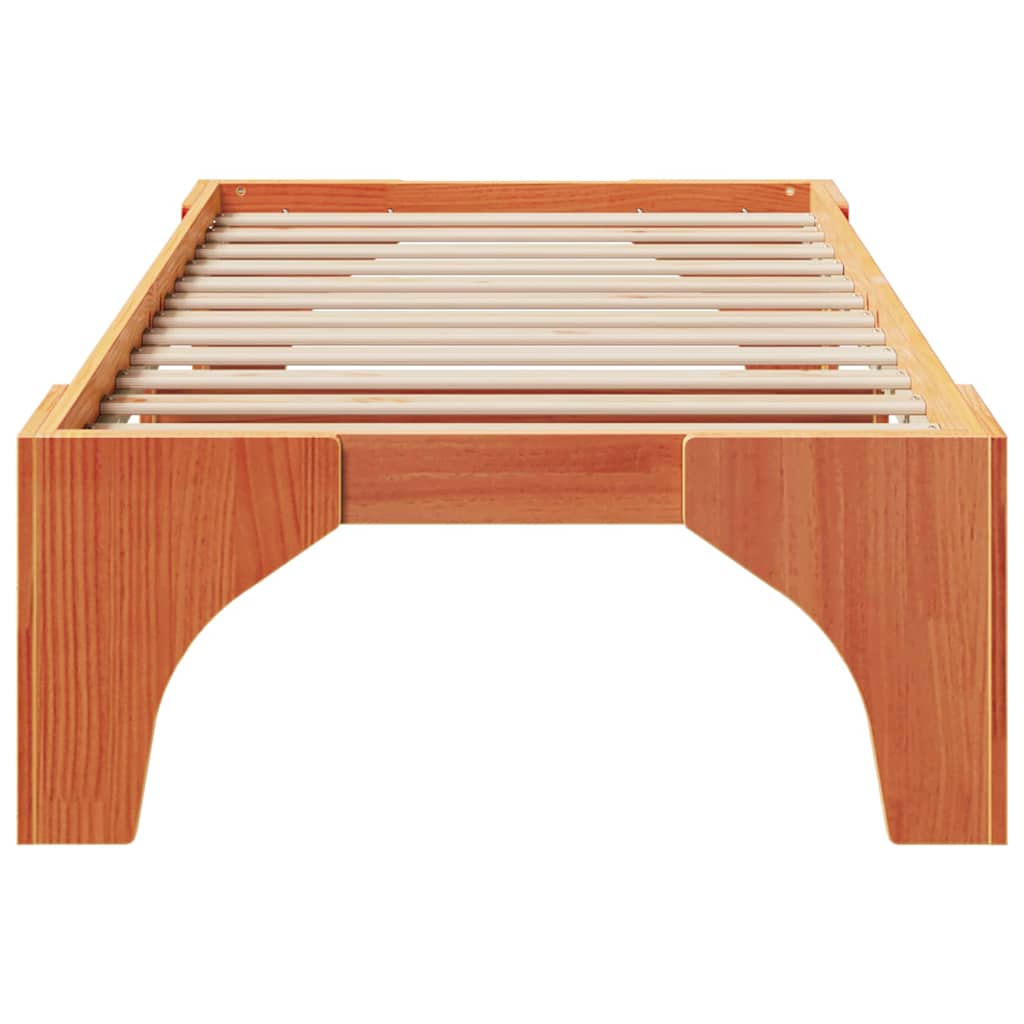 Bed Frame Brown 90 x 190 cm Solid Pine Wood