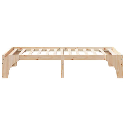Bed Frame Brown 75 x 190 cm Solid Pine Wood