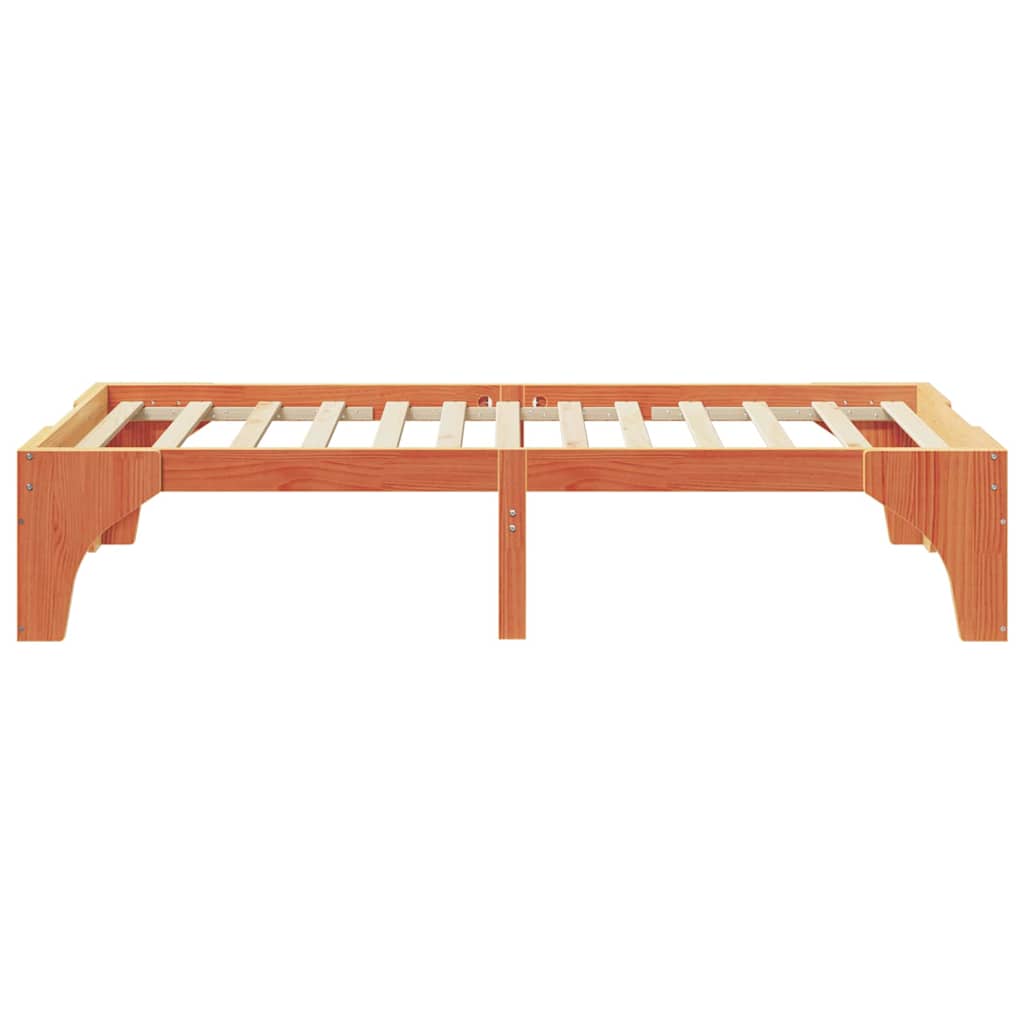 Bed Frame Brown 75 x 190 cm Solid Pine Wood
