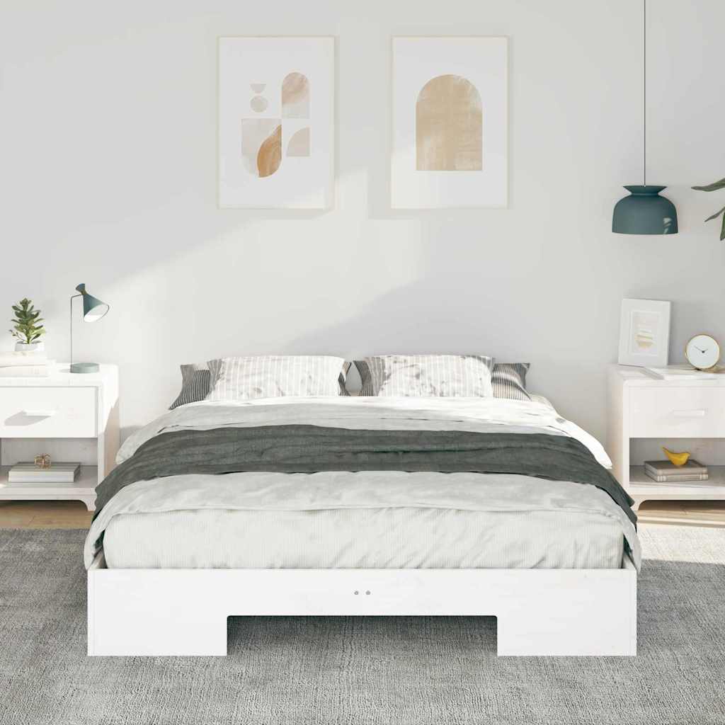 Bed Frame White 150 x 200 cm
