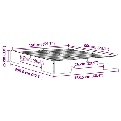 Bed Frame White 150 x 200 cm