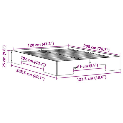 Bed Frame White 120 x 200 cm