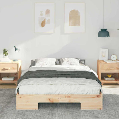 Bed Frame Brown 140 x 190 cm