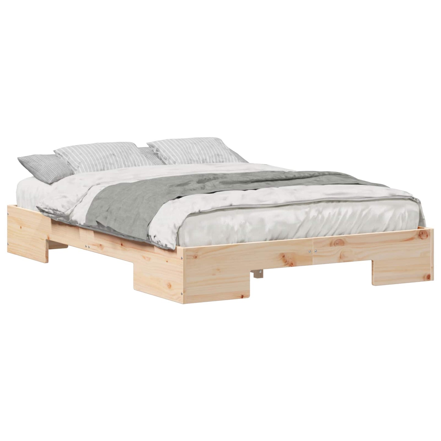 Bed Frame Brown 140 x 190 cm