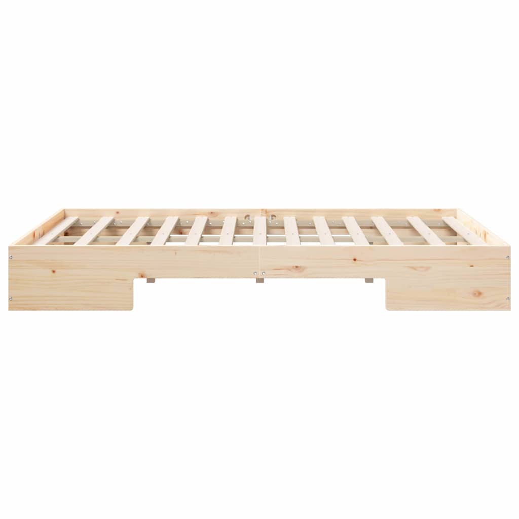 Bed Frame Brown 140 x 190 cm