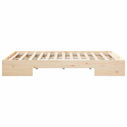 Bed Frame Brown 140 x 190 cm