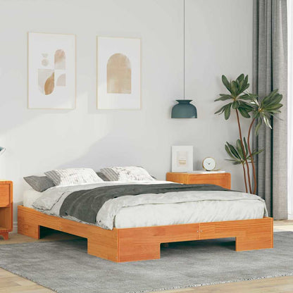 Bed Frame Brown 140 x 190 cm