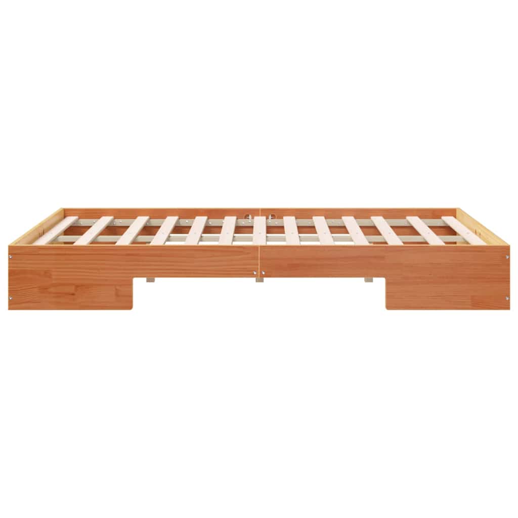 Bed Frame Brown 140 x 190 cm