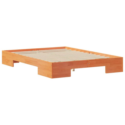Bed Frame Brown 135 x 190 cm