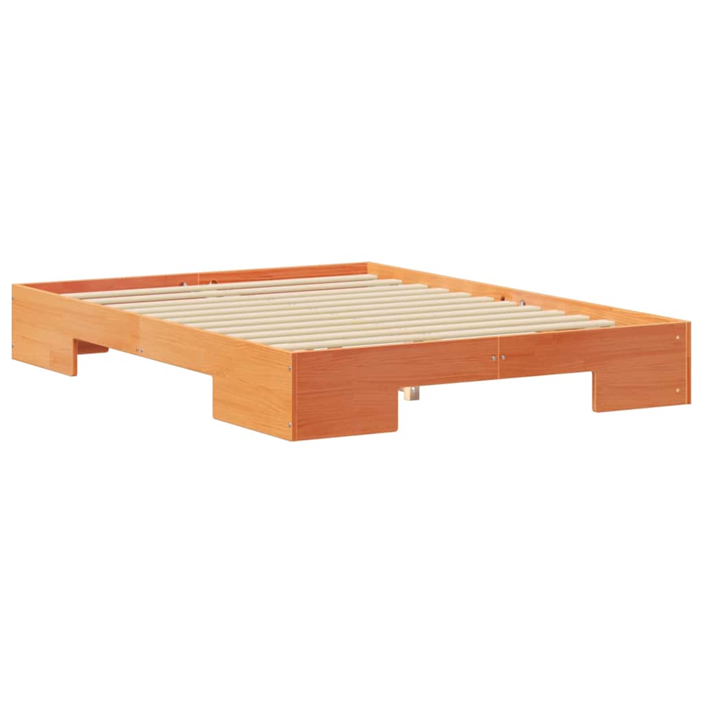 Bed Frame Brown 135 x 190 cm