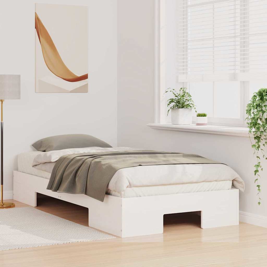 Bed Frame White 100 x 200 cm