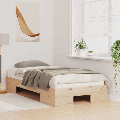 Bed Frame Brown 90 x 200 cm