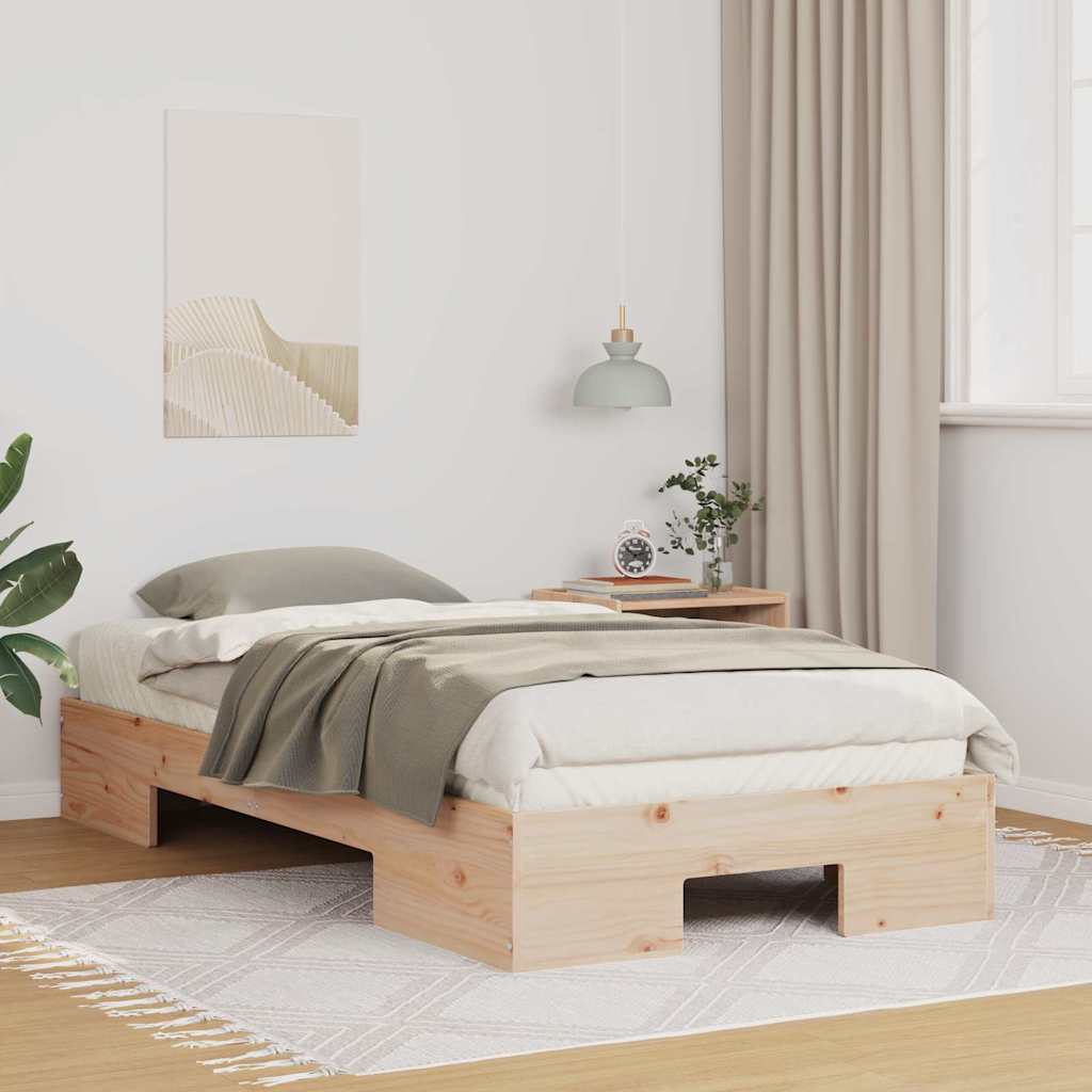 Bed Frame Brown 90 x 190 cm