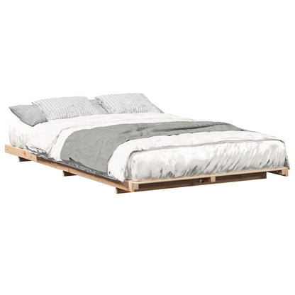 Bed Frame Brown 120 x 190 cm Solid Pine Wood