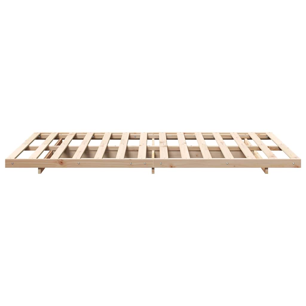 Bed Frame Brown 120 x 190 cm Solid Pine Wood