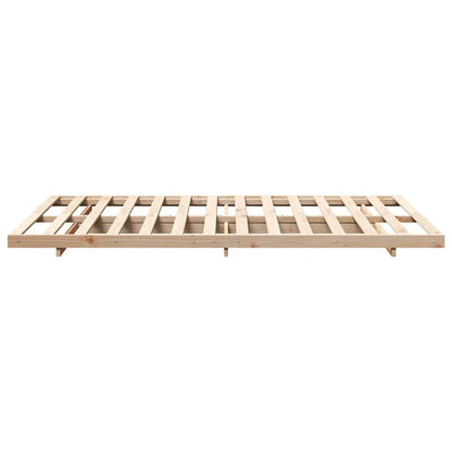 Bed Frame Brown 120 x 190 cm Solid Pine Wood
