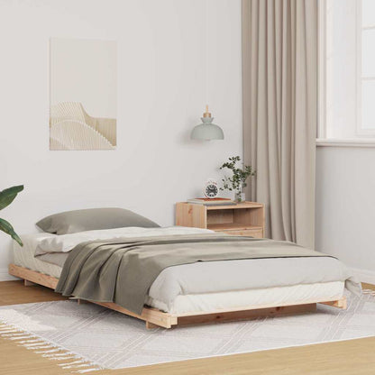 Bed Frame Brown 80 x 210 cm Solid Pine Wood