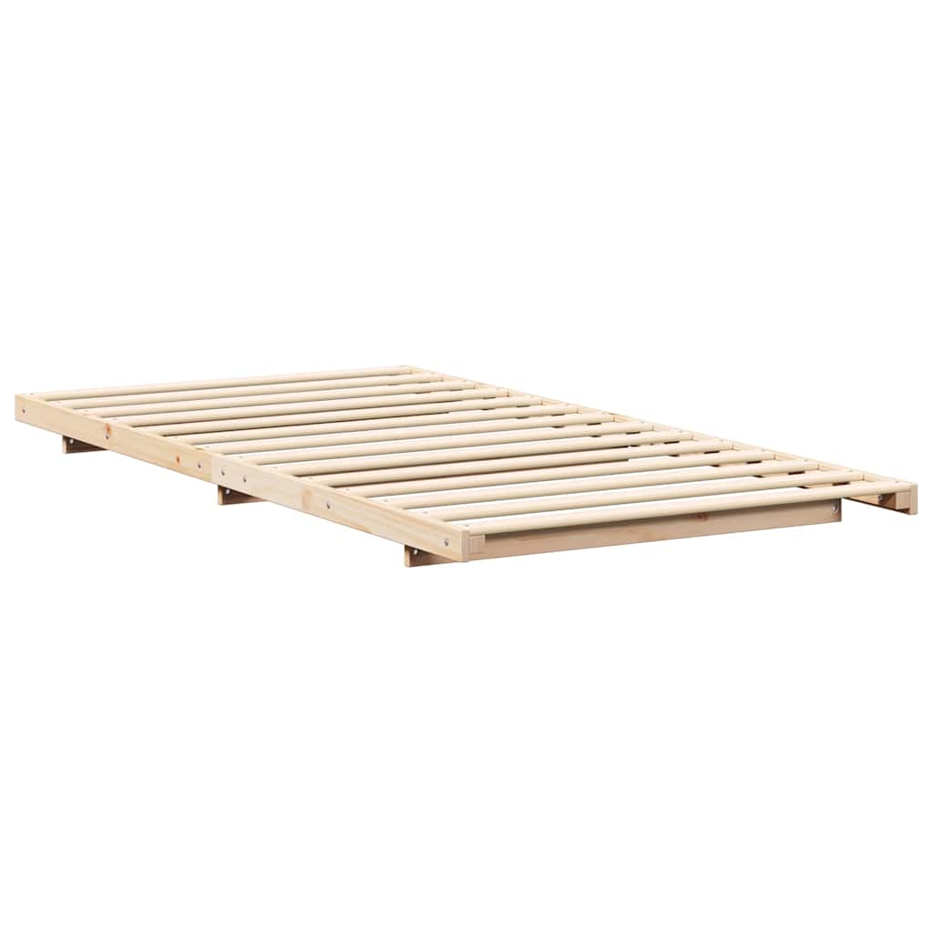 Bed Frame Brown 80 x 210 cm Solid Pine Wood