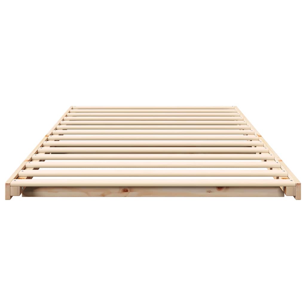 Bed Frame Brown 90 x 210 cm Solid Pine Wood