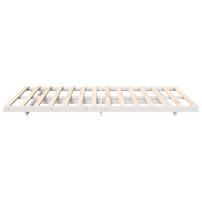 Bed Frame White 160 x 210 cm Solid Pine Wood