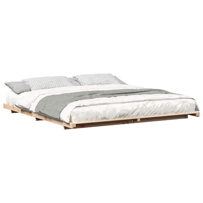 Bed Frame Brown 180 x 210 cm Solid Pine Wood