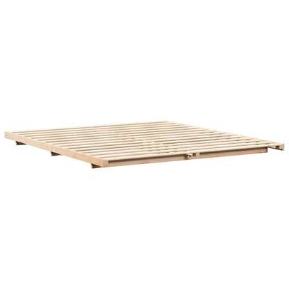 Bed Frame Brown 180 x 210 cm Solid Pine Wood