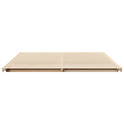 Bed Frame Brown 180 x 210 cm Solid Pine Wood
