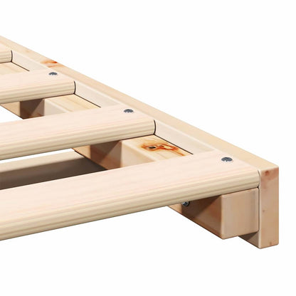 Bed Frame Brown 80 x 220 cm Solid Pine Wood