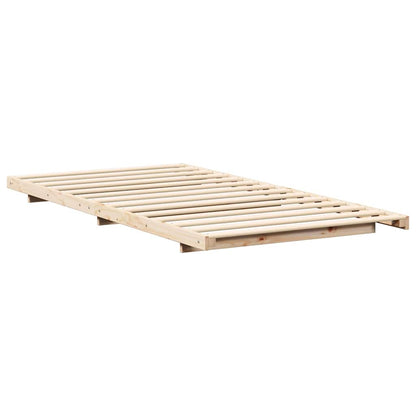 Bed Frame Brown 80 x 220 cm Solid Pine Wood