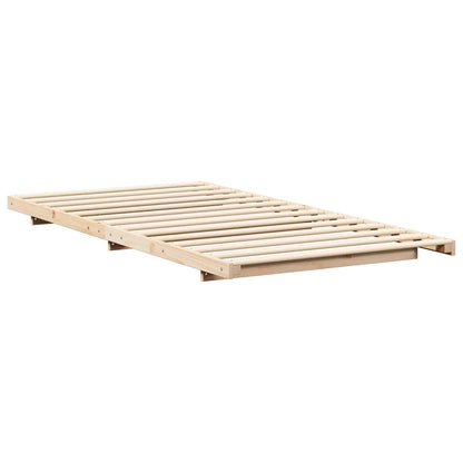 Bed Frame Brown 80 x 220 cm Solid Pine Wood