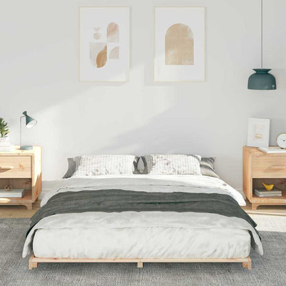 Bed Frame Brown 140 x 220 cm Solid Pine Wood