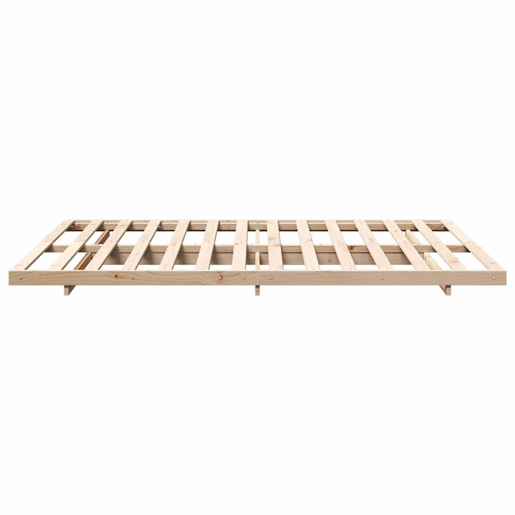Bed Frame Brown 140 x 220 cm Solid Pine Wood