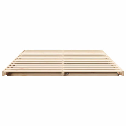 Bed Frame Brown 160 x 220 cm Solid Pine Wood