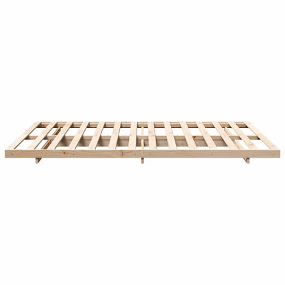 Bed Frame Brown 160 x 220 cm Solid Pine Wood