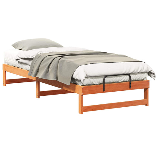 Bed Frame Brown 90 x 220 cm Solid Pine Wood