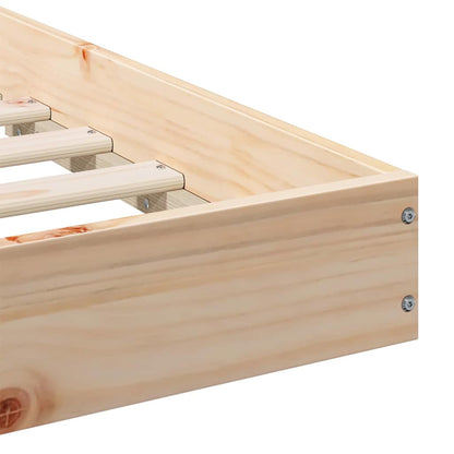 Bed Frame Brown 200 x 200 cm Solid Pine Wood
