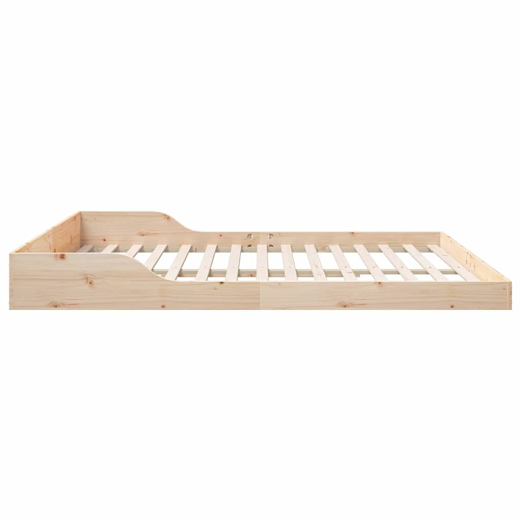 Bed Frame Brown 200 x 200 cm Solid Pine Wood