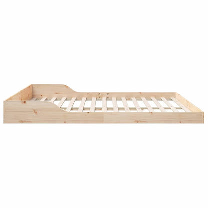 Bed Frame Brown 200 x 200 cm Solid Pine Wood