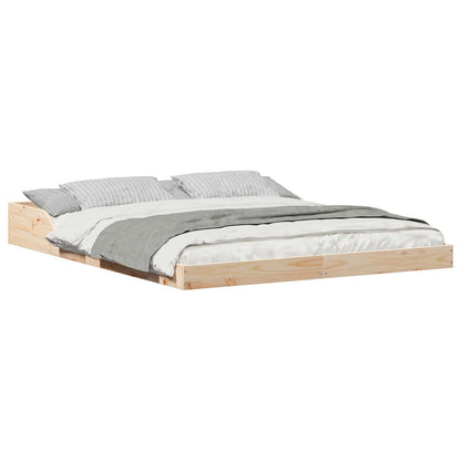 Bed Frame Brown 150 x 200 cm Solid Pine Wood