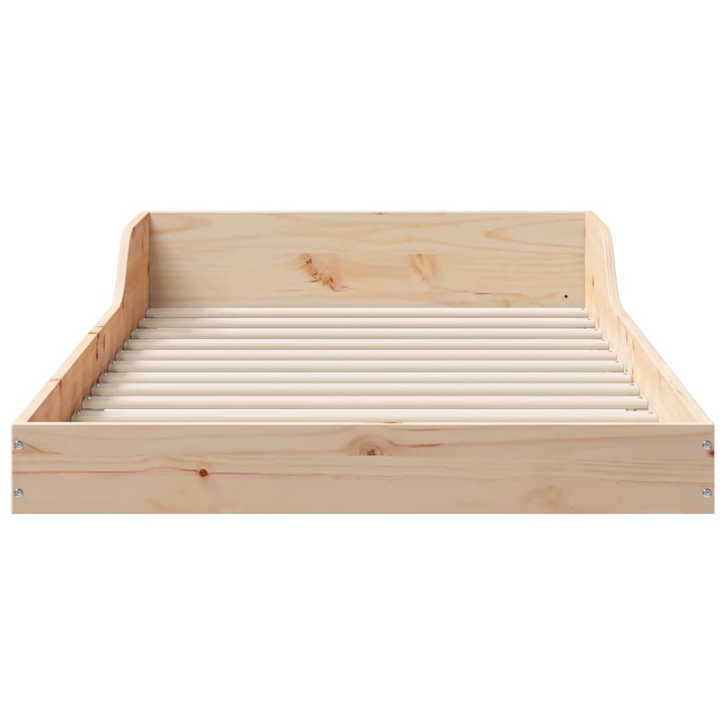 Bed Frame Natural 90 x 190 cm Solid Pine Wood