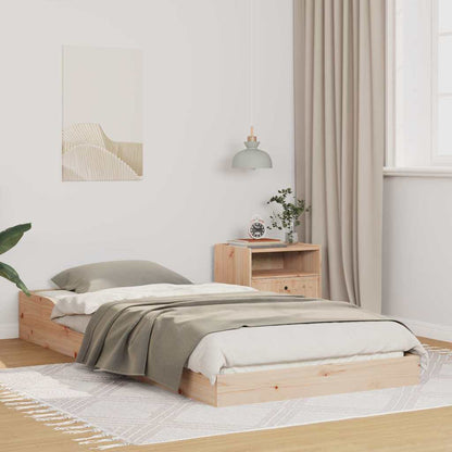 Bed Frame Brown 90 x 210 cm Solid Pine Wood